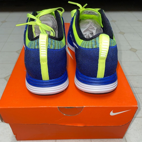 Nike Flyknit Lunar One+ Game Royal/Volt - Size 8.5 Men - Picture 4 of 10